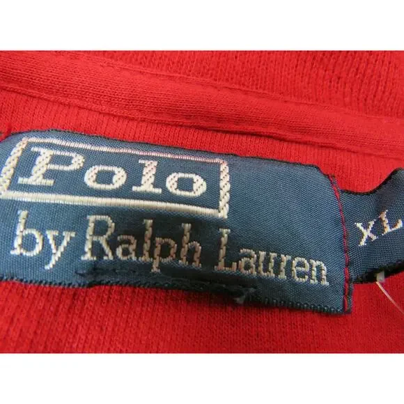NWT RALPH LAUREN POLO RED COTTON LONG SLEEVE ESTATE RIB QUARTER ZIP PULLOVER XL - Picture 12 of 12